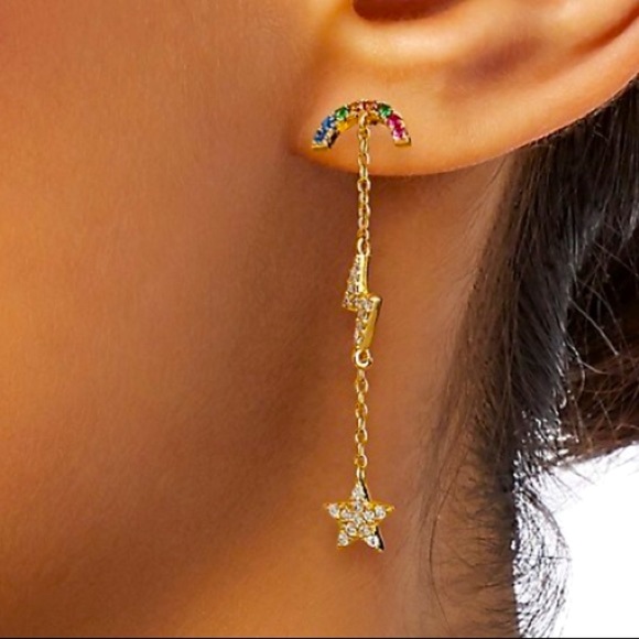 LUNA JAMES
Crystal-Embellished Drop Earrings Gold - Picture 2 of 6